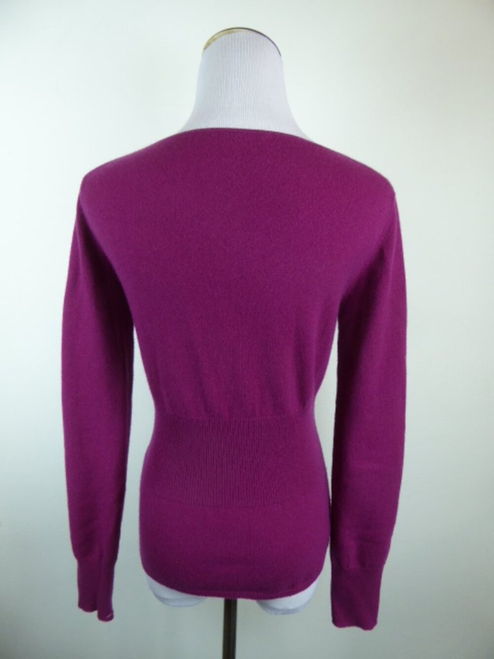 Allude fuchsia pink Cashmere sweater top S - Picture 3 of 5
